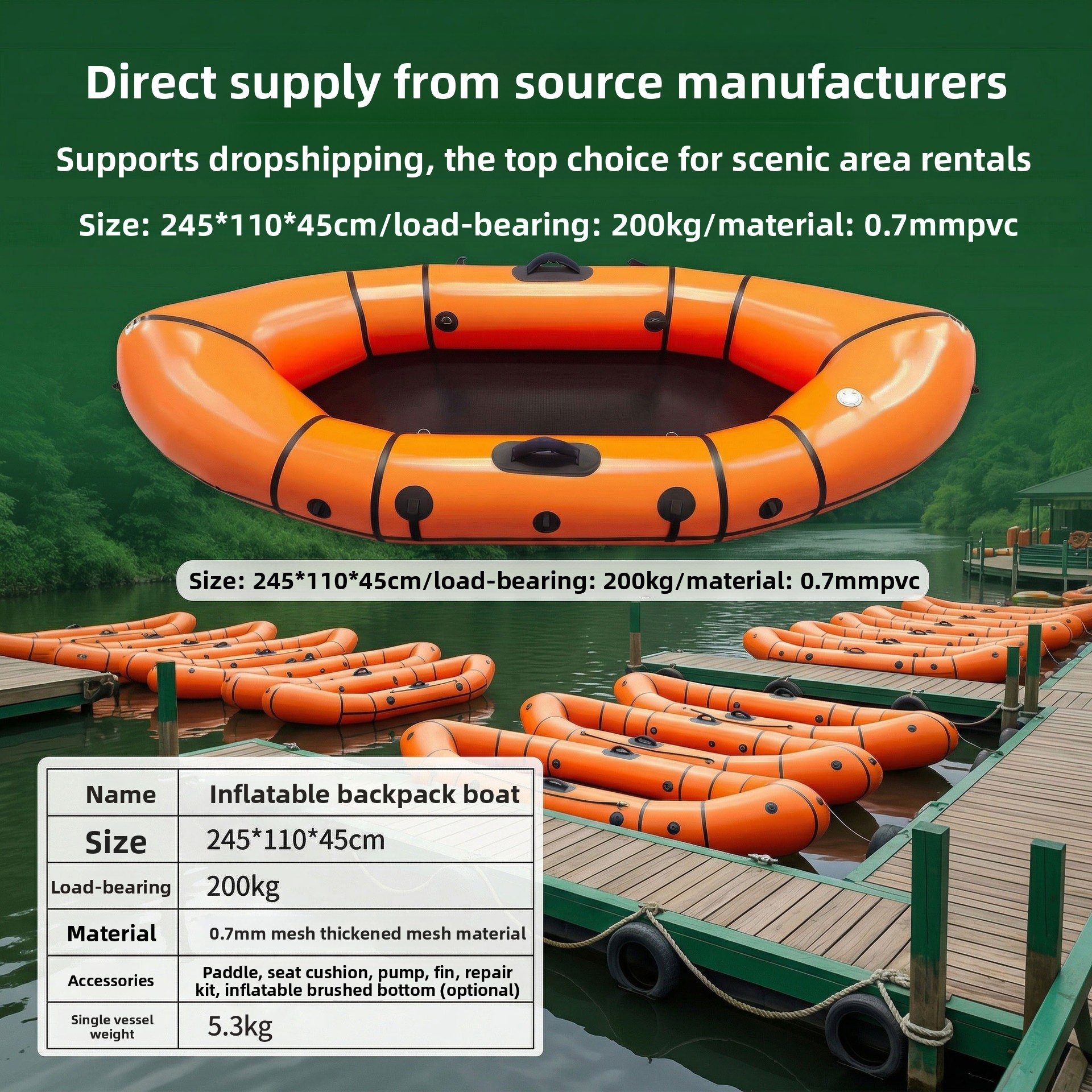 Inflatable Backpack Boat Singl - Fishing Backpack ulasan dan harga
