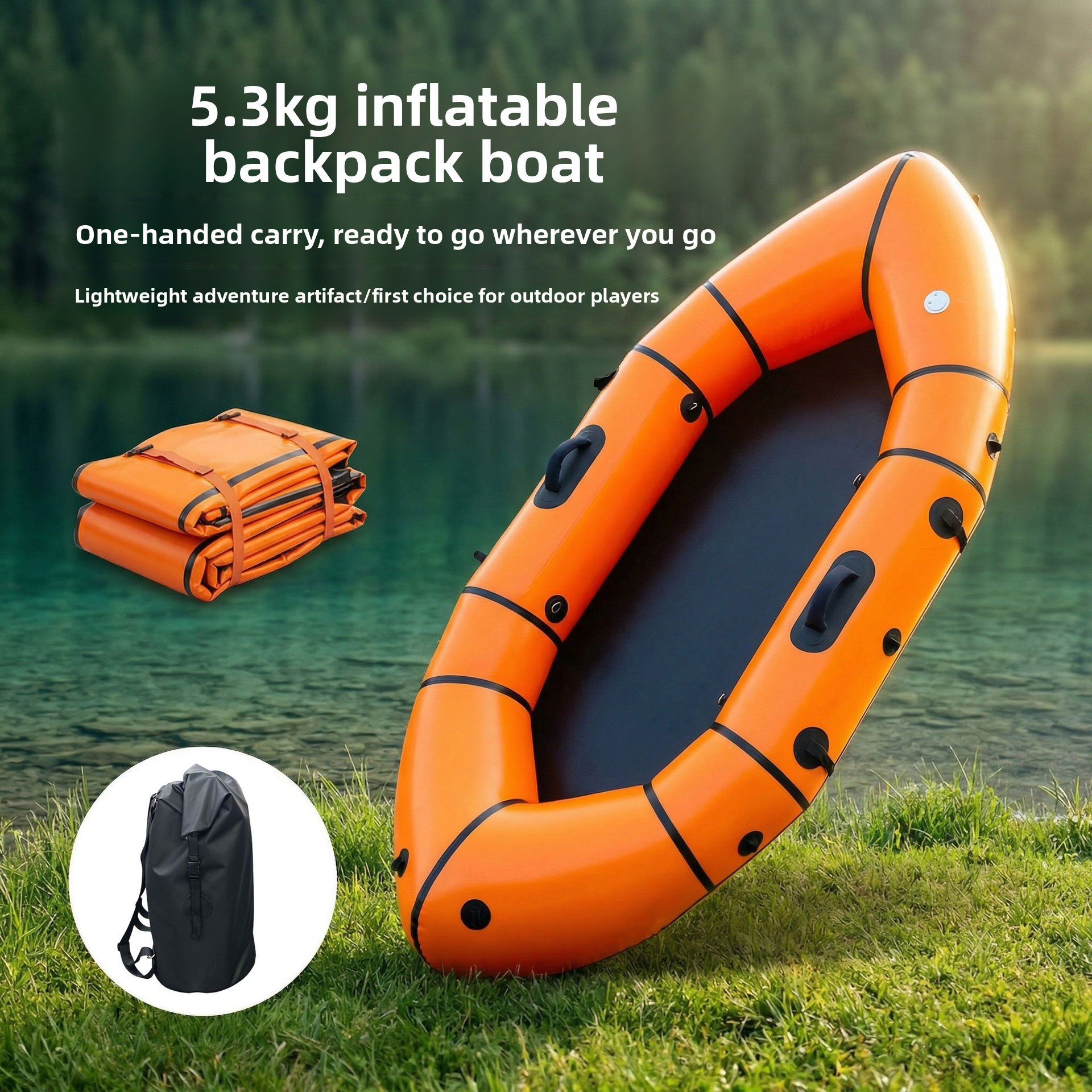 Inflatable Backpack Boat Singl - Fishing Backpack ulasan dan harga