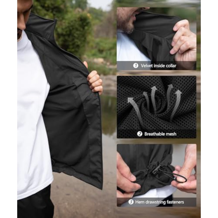 Men's Waterproof Golf Rain Sui - Fishing Rain Suit ulasan dan harga