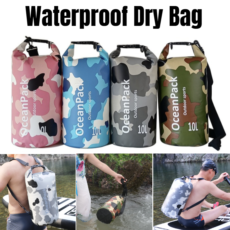 Waterproof Dry Bag Camouflage  - Fishing Bag Waterproof ulasan dan harga