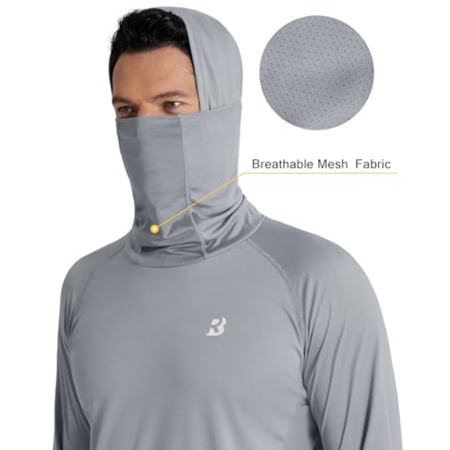 Roadbox UPF 50+ Men's Hooded F - Fishing Shirt Uv Protection ulasan dan harga
