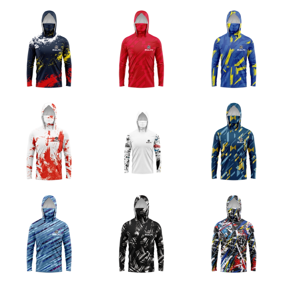 MALFC Men Hood Fishing Shirt l - Fishing Shirt Uv Protection ulasan dan harga