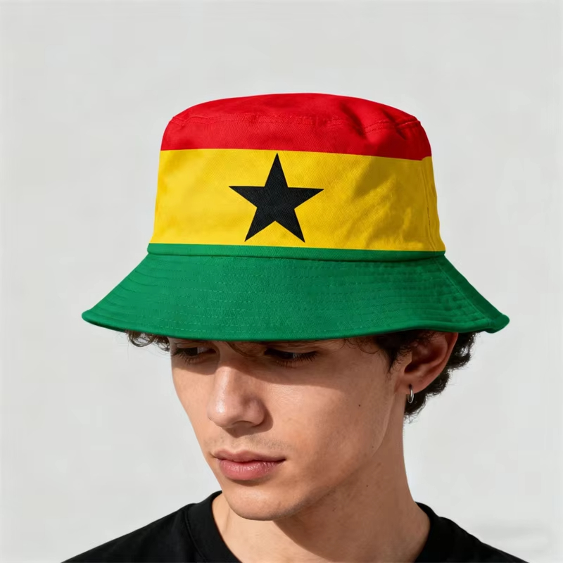Printed National Flag Bucket H - Fishing Hat ulasan dan harga