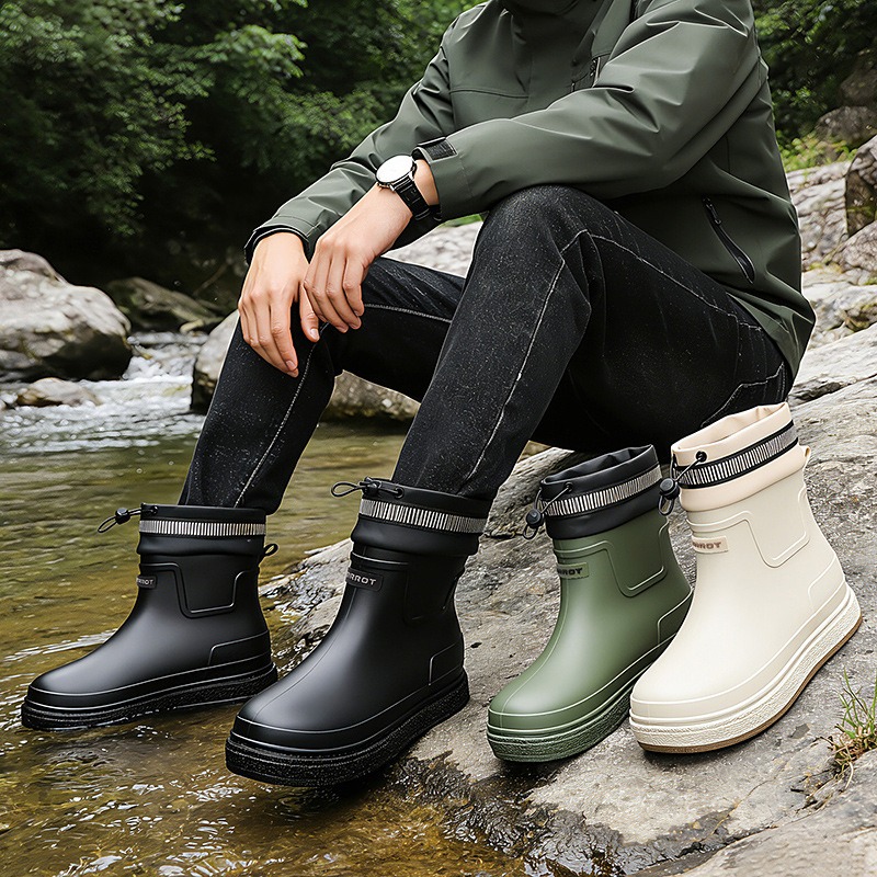 Men Rain Shoes Outdoor Waterpr - Fishing Boots ulasan dan harga