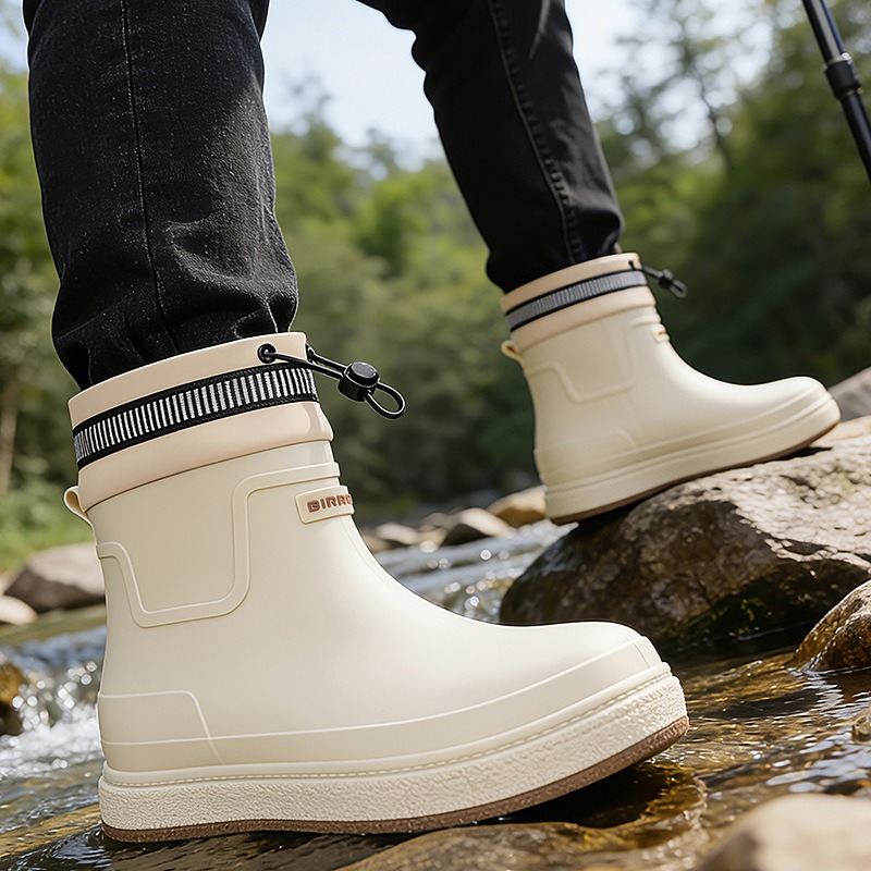 Men Rain Shoes Outdoor Waterpr - Fishing Boots ulasan dan harga