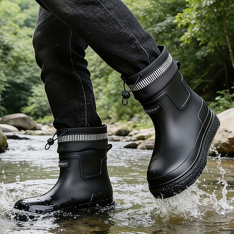 Men Rain Shoes Outdoor Waterpr - Fishing Boots ulasan dan harga