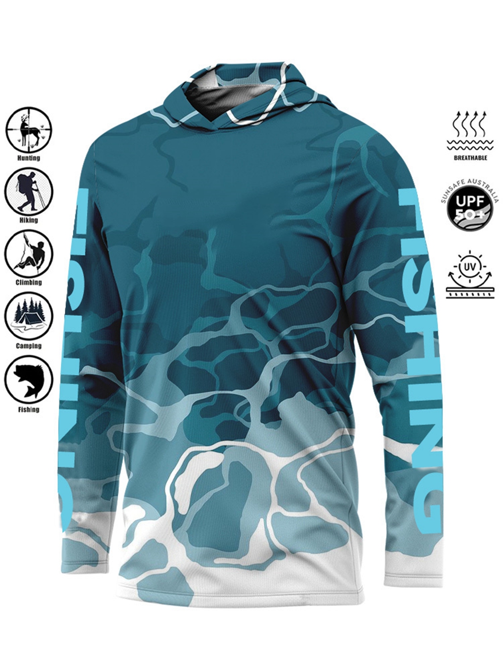 Fishing Shirt Hoodie,UPF 50+ U - Fishing Shirt Uv Protection ulasan dan harga