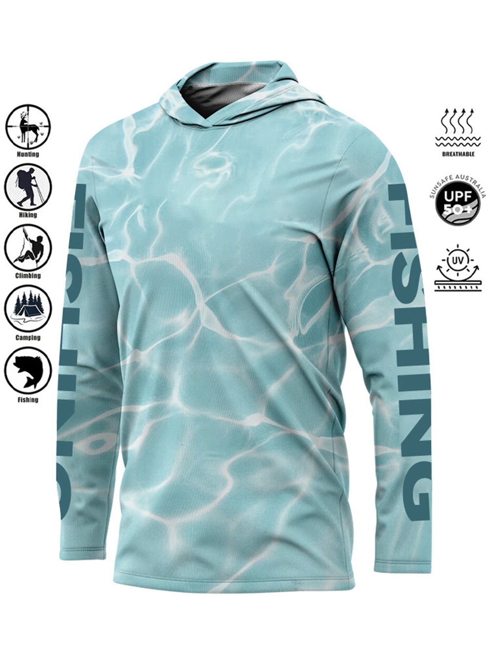MALFC Hood Fishing Shirt Fishi - Fishing Rain Suit ulasan dan harga