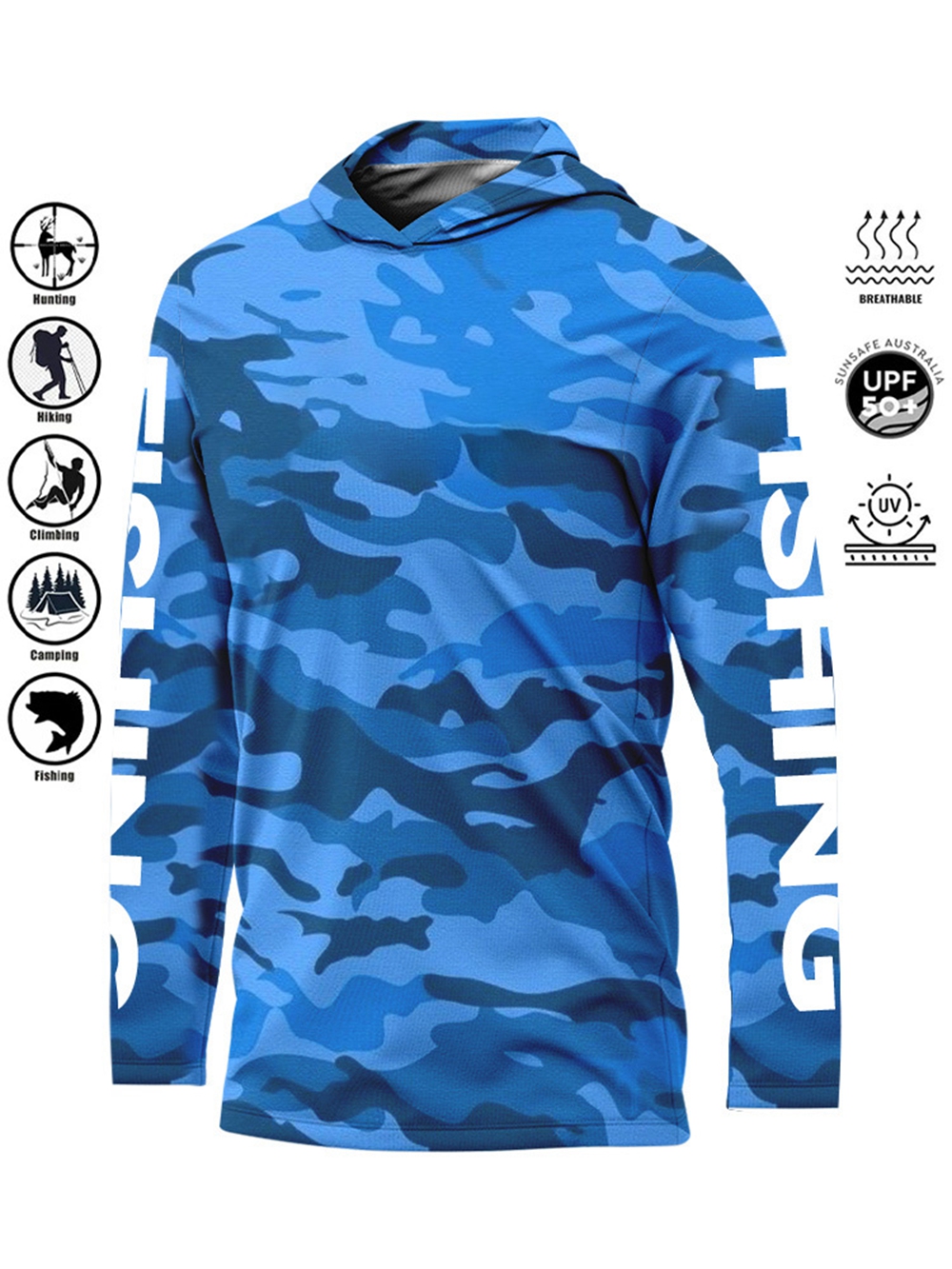 MALFC Hood Fishing Shirt Fishi - Fishing Rain Suit ulasan dan harga